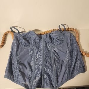 Womens light blue corset top